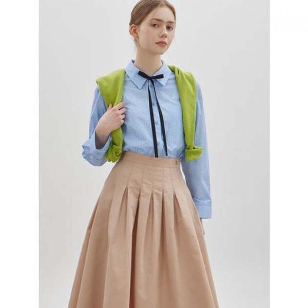 Cc Collect Dot Pattern Tie Shirt Blouse  C261msc001 
