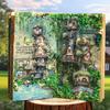Fantasy Domek na stromě Bezešvá PET páska - Kreativní Chata DIY Samolepky s krajinou