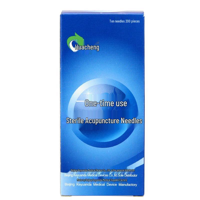 Huacheng Sterile Disposable Acupuncture Filiform Needles, 200/10-Pack