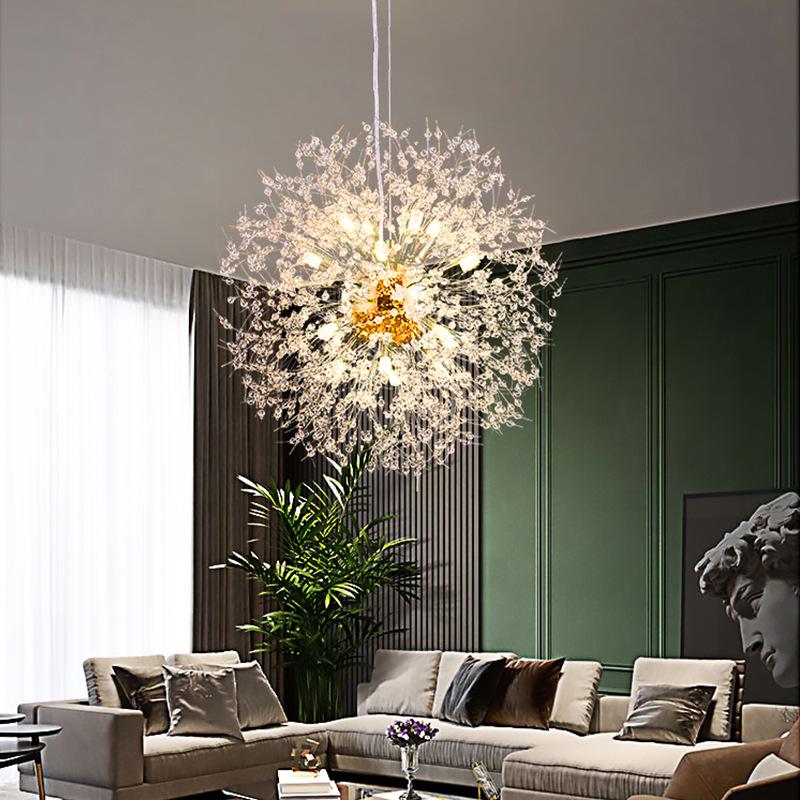 Dandelion Crystal Chandelier - Modern Lighting for Bedroom, Living Room, Bar, and Clothing Store