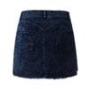 Women Fashion Summer Short Jeans Denim Female Pockets Wash Denim  Skirts