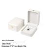 Elegant White Crown Buckle Jewelry Box for Exquisite Ornament Storage and Wedding Ring Display