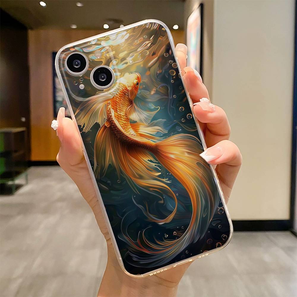 Fishes Case Phone Case For iPhone 17 16e 16 15 14 13 12 11mini Pro Max X XR XSMAX 8 7 Air Plus Soft Cover