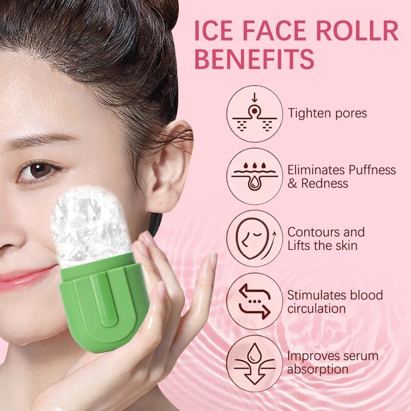 Silicone Ice Roller Mold for Face, Reusable Facial Ice Mold for Skin Depuffing, Face Massage & Pore Tightening