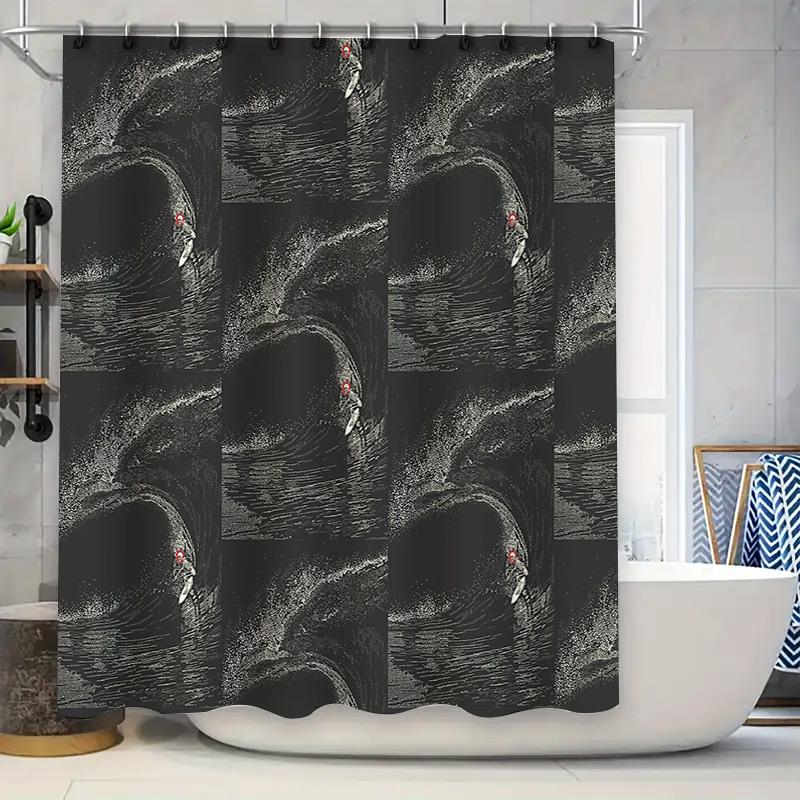 

Gothic Horror Shower Curtain Skull Demon Halloween Spooky Pattern Bathroom Decor Dark Aesthetic Tapestry Wall Hanging Home Texti W60H190(CM)-1 Pcs