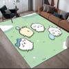 Usagi Flannel Pattern Square Carpet,Area Rug,Carpet Rug for Living Room Bedroom Sofa Playroom Decor,Non-slip Floor Mat