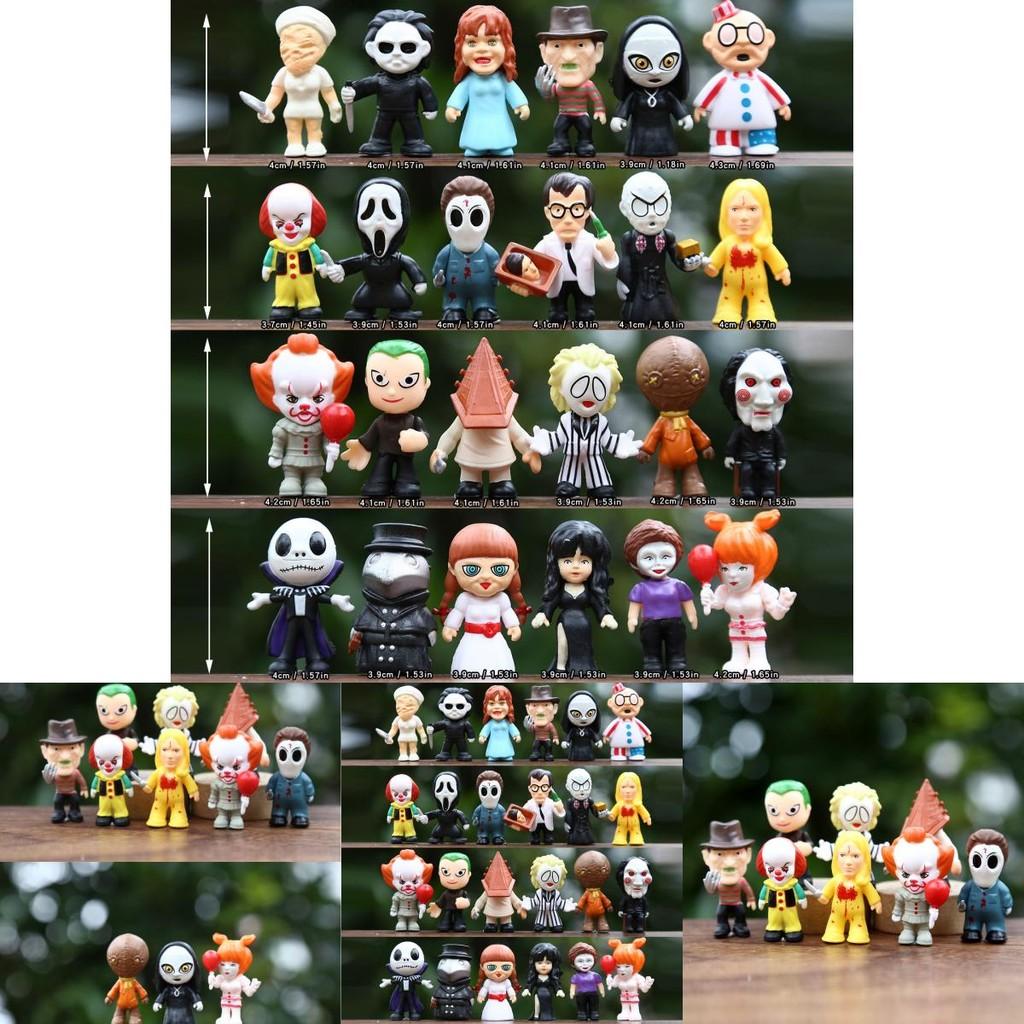 The Clown Annabelle Classic Horror Movie Character Model Desktop Ornament Set For Kids And Adults