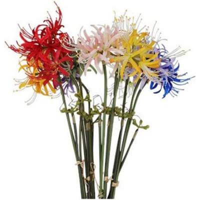 Künstliche Blumen mit langem Stiel, künstliche Spinnenlilienblüten, Lycoris-Zwiebeln, Spinnenlilien, fühlen sich echt an, für Fotografie, Hotel, Gartendekoration