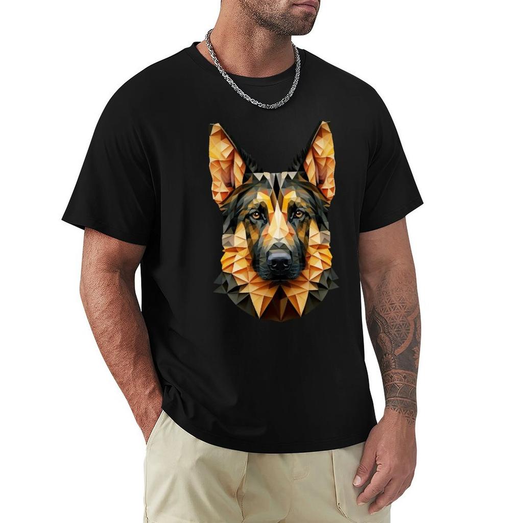 GerUnisex Shepherd Portrait TShirt Casual Soft Cotton Short Sleeve Tee