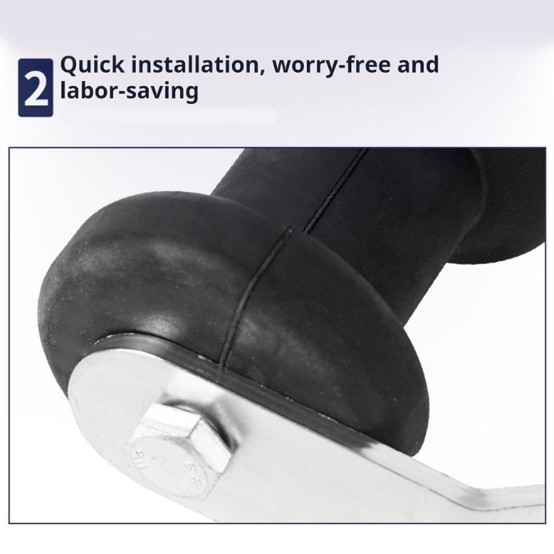 Heavy Duty Boat Trailer Roller with Sturdy Steel Frame Rubber Marine Keel Roller Bracket Assembly for Easy Installation