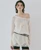 Baillie Crochet Off-Shoulder Knit (Ivory)