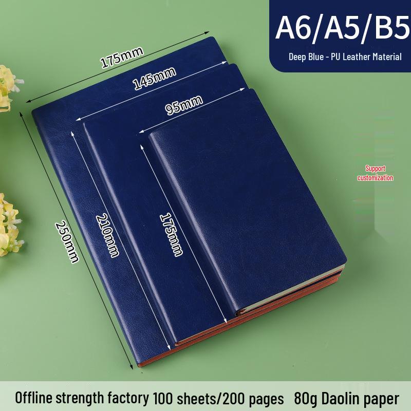 Custom Logo A5 Business Meeting Notebook - Personalized High-Value Gift