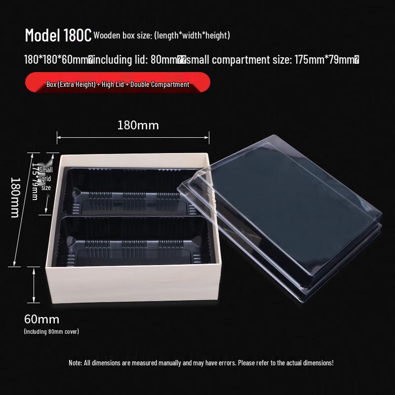 Hanyou Disposable Wooden Divided Food Container Set with Lid
