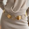 Retro Metal Ring Spliced Waist Chain Female Design Brushed Round Piece Waist Cinching Body Chain 2025 New