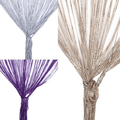 1m*2m Crystal Line Perlenvorhang Schnur Tür Fenster Dekor
