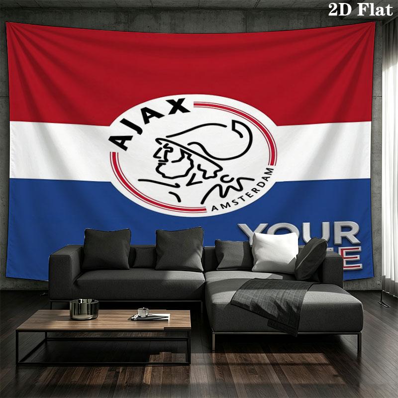 AFC Ajax Custom Name Wall Tapestry Aesthetic Wall Hanging Printed Fabric Blanket Decorative Tapestries for Bedroom Living Room Home Decor
