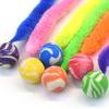 Colorful BouncingBall with Tail for Cat Engaging Cat Teaser BouncyBall Hunting Toy Indoor Toy Ball Cat Exercise Toy