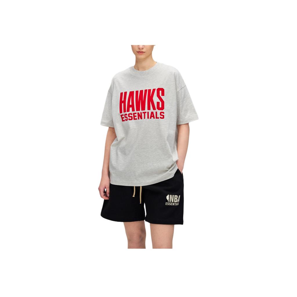 Fear of God Essentials Hawks Tee Light Heather Grey Unisex Tops 125AL244109F
