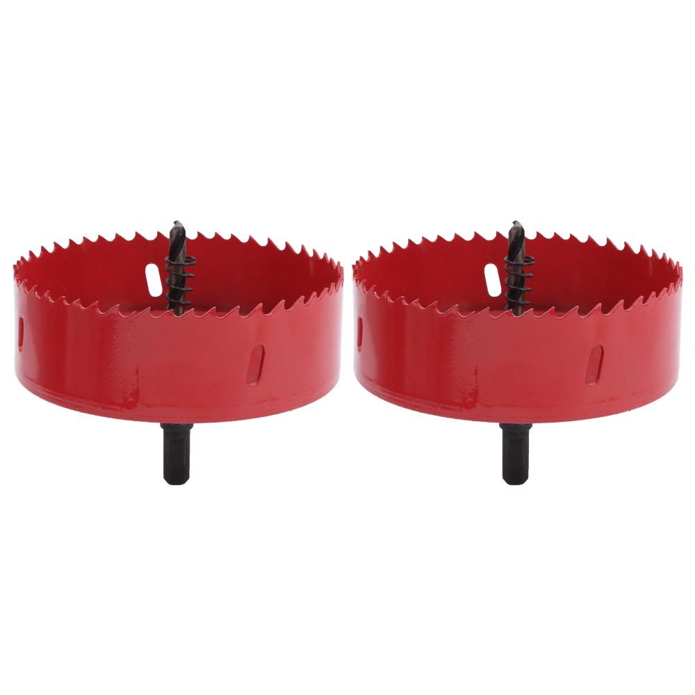 2 Stück 110mm / 4,3in Lochbohrer-Set 105mm / 4,1in Bohrer Lochsäge Lochöffner Werkzeug Für Blech