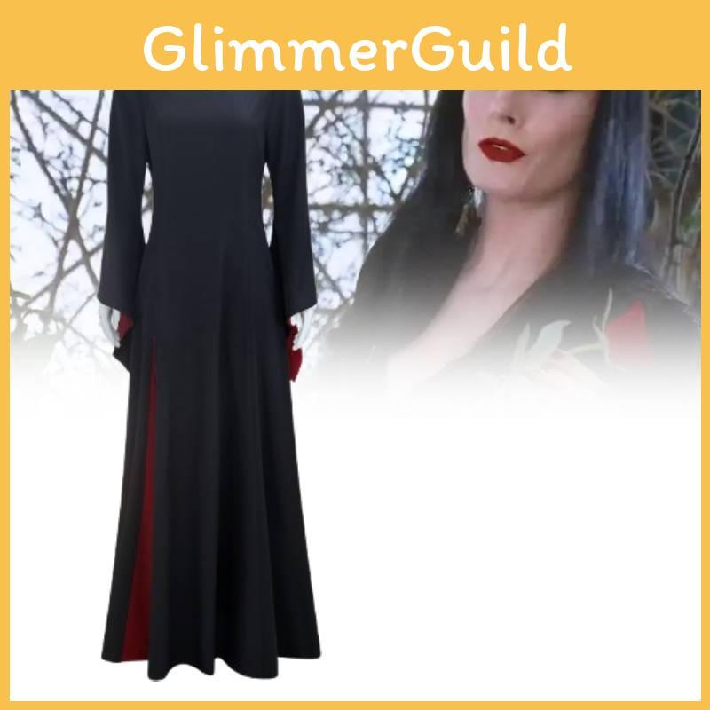 Wednesday Addams Cosplay Costume For Halloween Stage Performance With Elastane For Adults