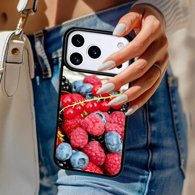 Berries Summer Fruits Sweet Phone Case For iPhone 17 Air 14 15 13 12 Max Cover For Apple 14 15 16 16e 11 Pro Max Plus Coque