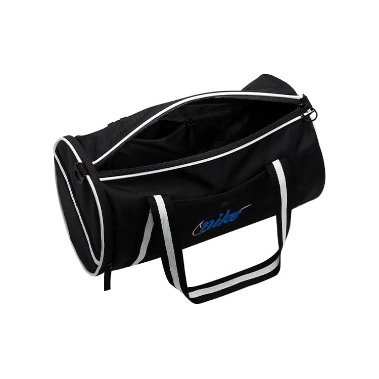 Nike Heritage Polyester Portable One Shoulder Crossbody Gym Bag Large Unisex Black DR6261-010