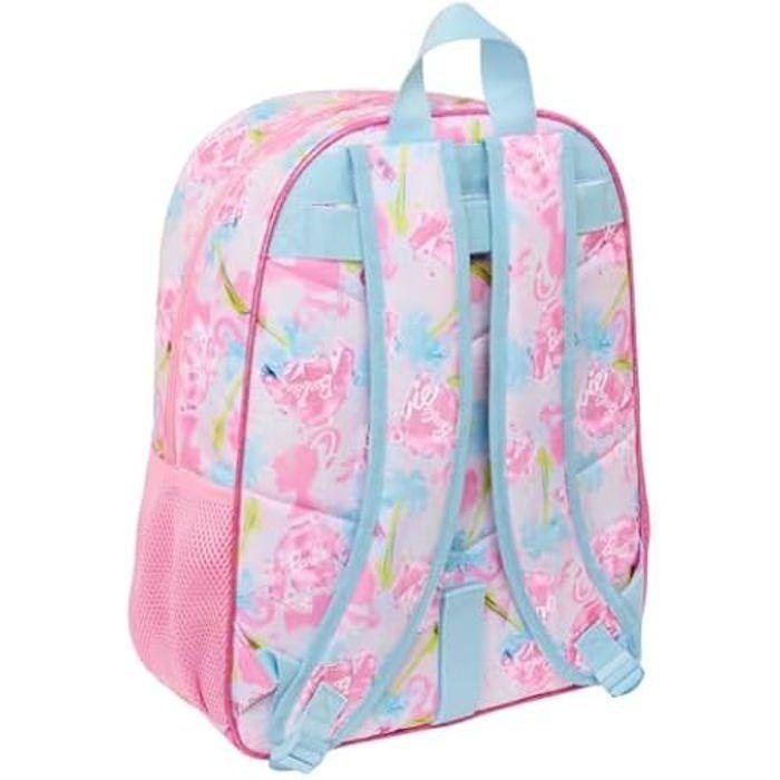 Sac à dos scolaire - SAFTA - BARBIE PAINTERLY - Rose - Adaptable au chariot - Tendance
