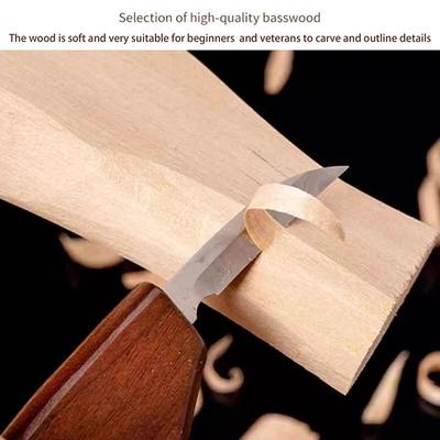 2 Piezas 5*5*10cm + 3 Piezas 3*3*15cm Bloque de Talla de Tilo Portátil Bloque de Madera sin Acabar Talla Esculpido Suministros de Arte