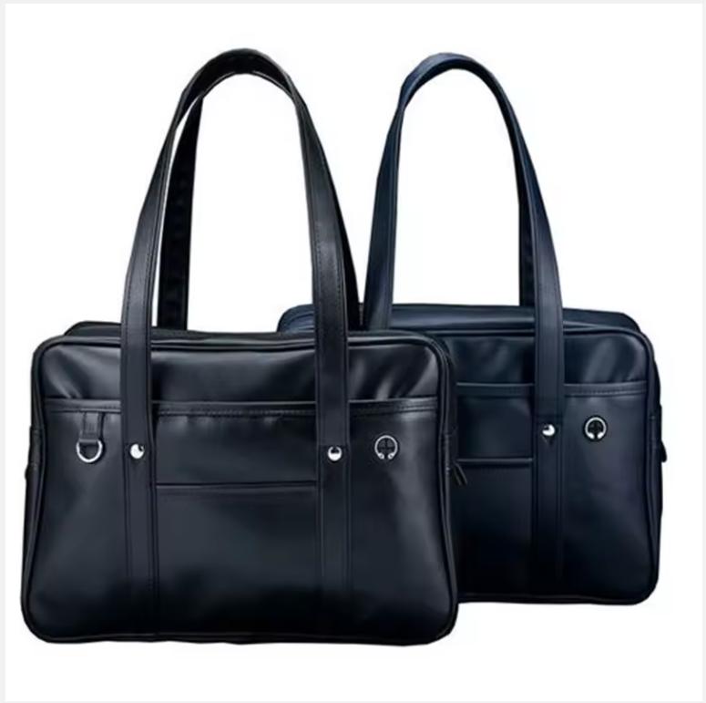 Geantă japoneză bidimensională pentru uniforme JK pentru fată PU ghiozdan COS, rezistentă la uzură, cu un singur umăr Messenger