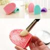 Gant de nettoyage - Esthétique - Brosse de maquillage - Silicone - Rose - Compact