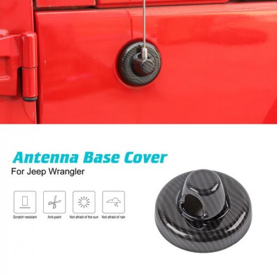 

Car Antenna Base Decoration Cover Trim for Jeep Wrangler JK JL 07+ Carbon Fiber