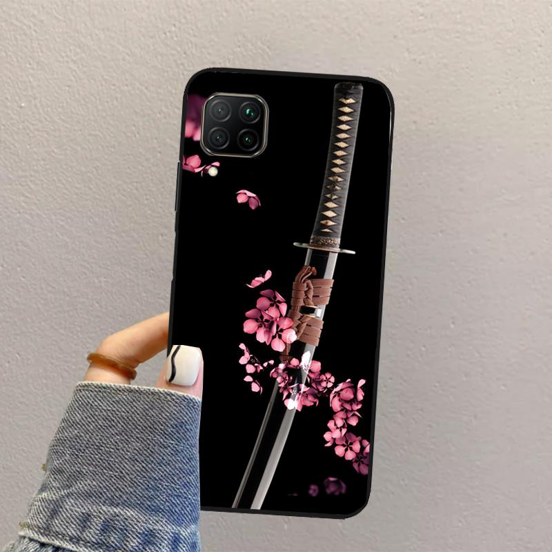Japan Samurai Katana For Huawei Nova 3i 7i 8i 11i 12i 9 10 SE Y73 Y90 Y70 Y72 Y61 Y91 P30 P40 Lite P60 Pro Case