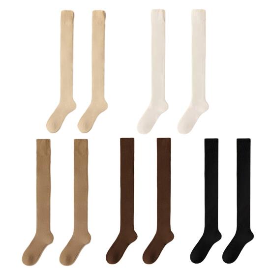 Women's Socks Winter Warm Long Stockings Thick Thermal Elastic Stockings Breathable Thicken Casual Knee High Socks for Daily Wear And Matching
