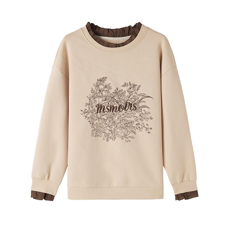 DIMANAF 2025 New Plus Size Women Hoodies Full Sleeve Loose Casual Design Basic Tops T-Shirt New Pullover