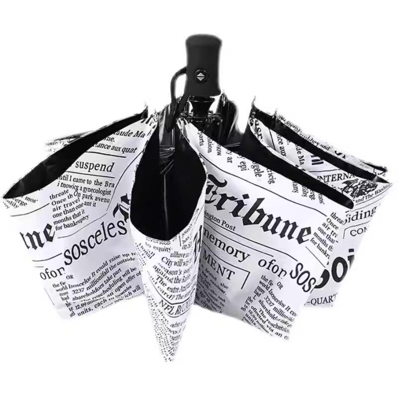 Three-Fold Dual-Use UV Protection Umbrella with Automatic Open/Close for Sunny and Rainy Days