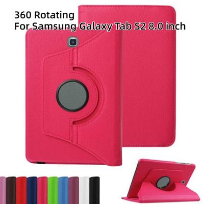 For Samsung Galaxy Tab S2 8.0 Inch Case T710 T713 T715 T719 SM-T710 SM-T715 Tablet Cover 360 Rotating Bracket Flip Leather Cover