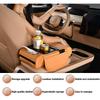 Car Armrest Cushion 5-in-1 Center Console Cover with 2 Storage Bags Cup Holder Tissue Box Slot Car Accessories Organizers