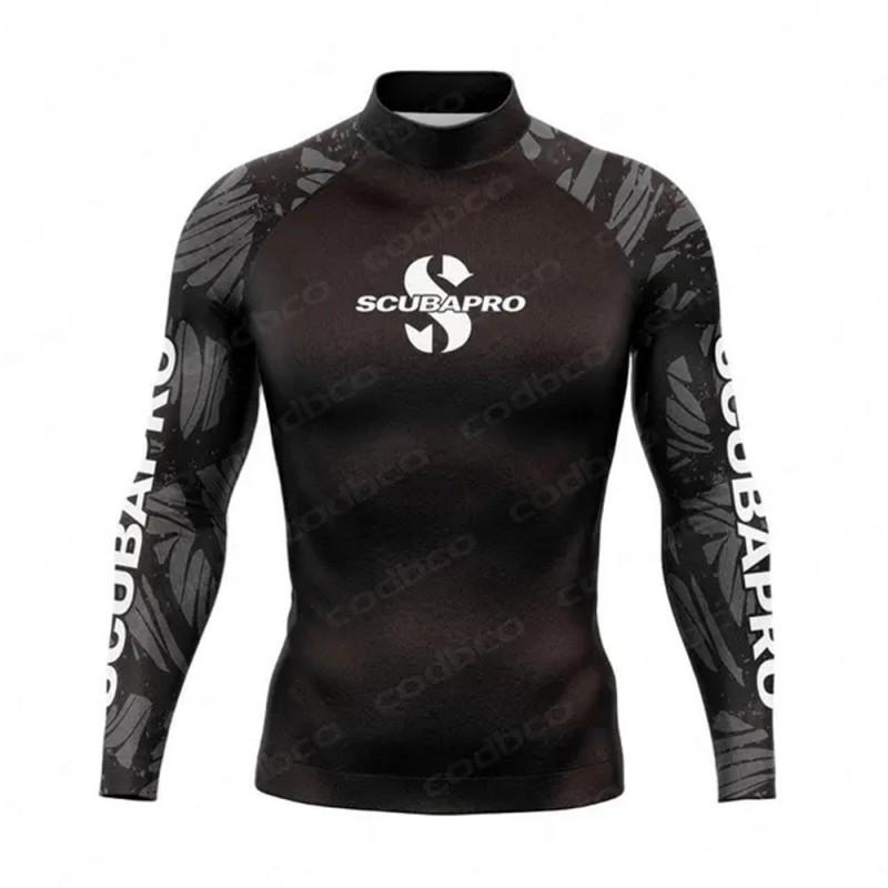 SCUBA Long Sleeve Rash Guard UPF50 Sun Protection Dive Suit Swimming Surfing Water Sports