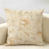 French Minimalist Luxury Flowers Cushion Cover Durable Hypoallergenic Organic Linen Short Pillow Cover Washable