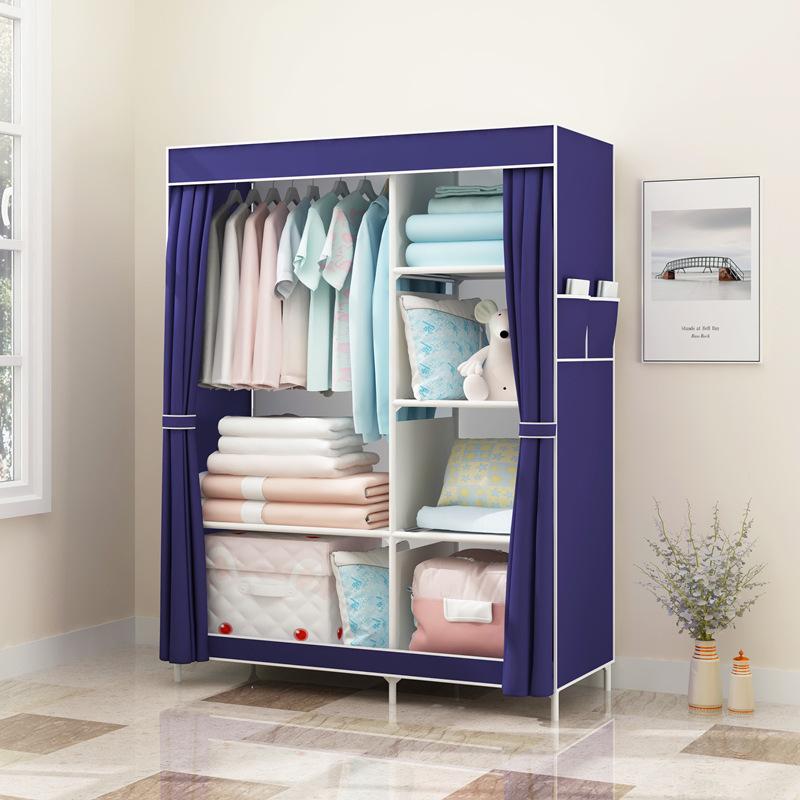 Foldable Fabric Wardrobe: Economical Storage Cabinet & Clothes Rack