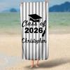 Graduation Beach Towel, Grad Gift for Him and Her, Perfect for College High School Graduation Souvenir Present