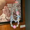 Luxury Premium Double-Layer Crystal Beaded Mobile Phone Chain Wrist Short Lanyard Mobile Phone Case Pendant Bag Keychain