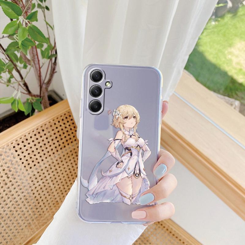 

М який прозорий силіконовий чохол Game Cartoon Patterned For Samsung A55 M35 S24 Xiaomi Redmi Note 13 Poco C65 iPhone Camera Протиударний захисний чохол iPhone 15 Plus