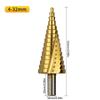 Triangle Shank Spiral Flute Step Drill Bit Set (Sizes 4-12, 4-20, 4-32)