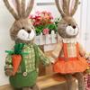 Adorable Handmade Bunny Figurine Pastoral Style Rabbit Decor Bunny Plush Toy  Holiday Decor