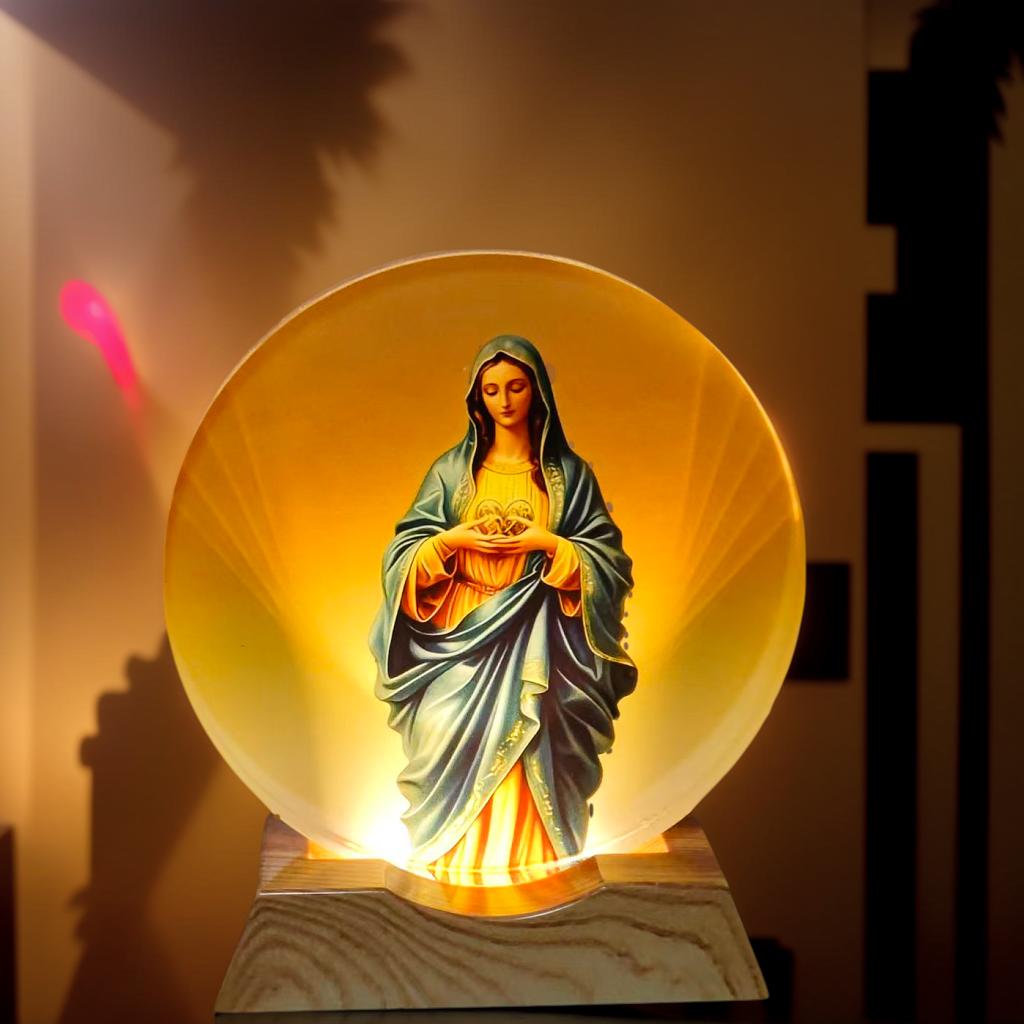 1pc Virgin Mary Blessing Night Lamp is suitable for Ramadan lovers, Mother's Day, Easter, New Year celebrations, bedroom table l