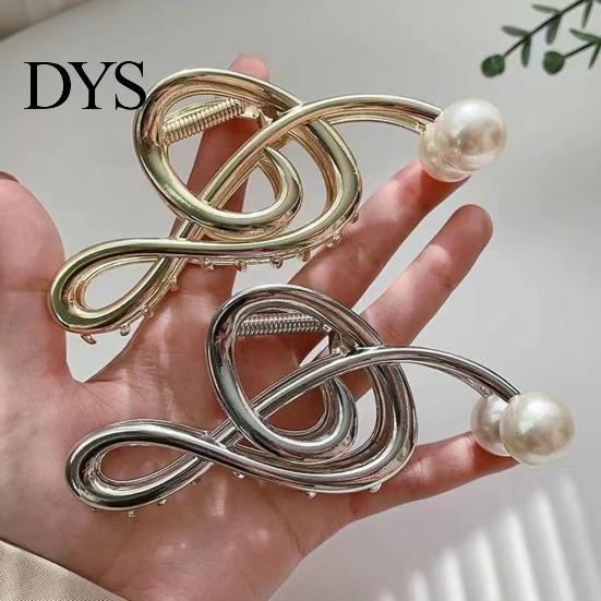 Unique Hair Clip Claw Musical Note Shape Faux Pearl Wedding Back Head Shower Decorative Accessory