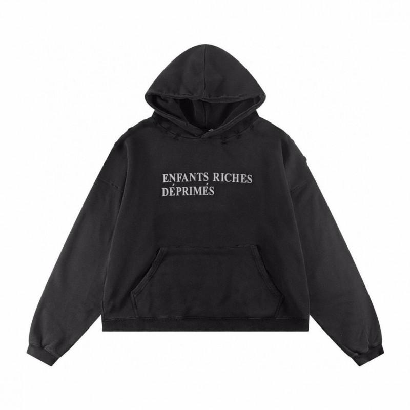 Oversized Unisex Hooded Sweatshirt With Distressed Washed Letter Print Cotton Blend Casual Top Teens Adults