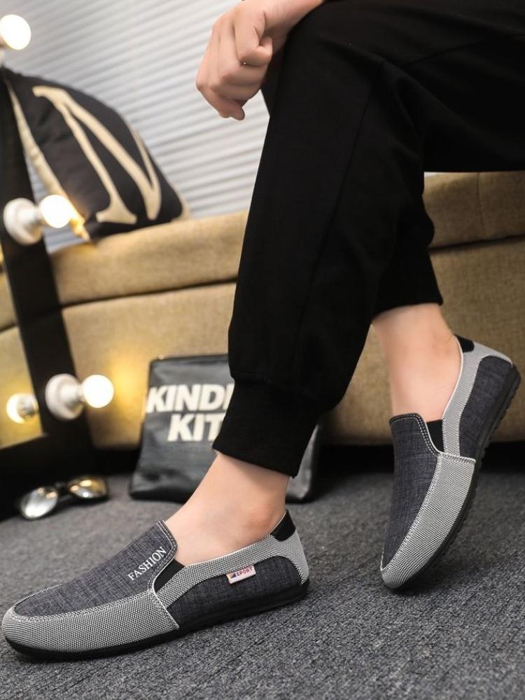 Fashion Non Slip Sneakers Soft Canvas Wear to Work Fashion 2025 Casual Shoes for Men Designer Luxury On Sale Breathable Elegant Man Shoe