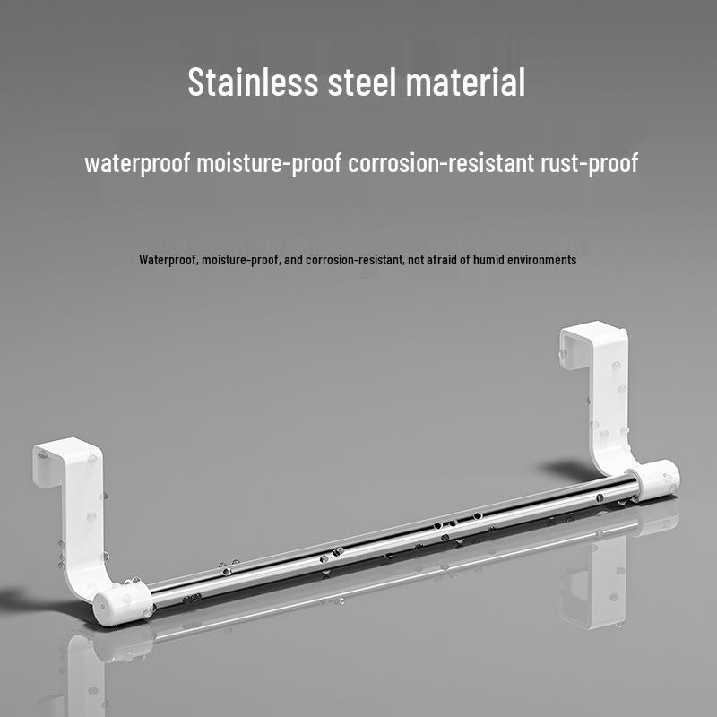 Stainless Steel Multi-Purpose Over-the-Door Towel Rack and Dishcloth Hanger